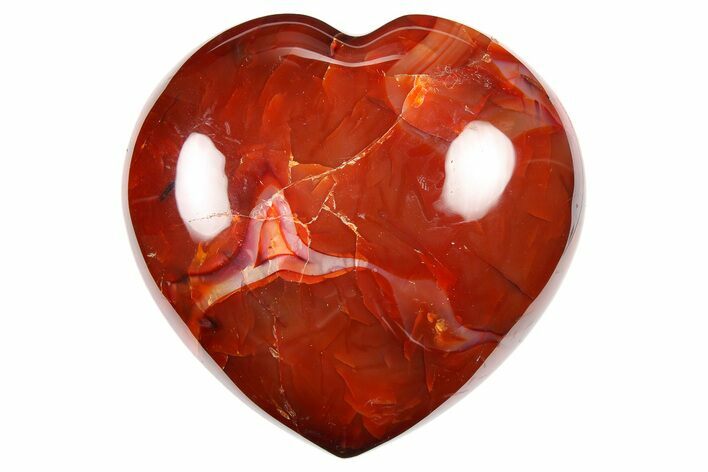 Banded Carnelian Agate Heart #277350